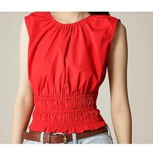 J.Crew Cotton Square Neck Cropped Button Black Tank Black Sz S #595